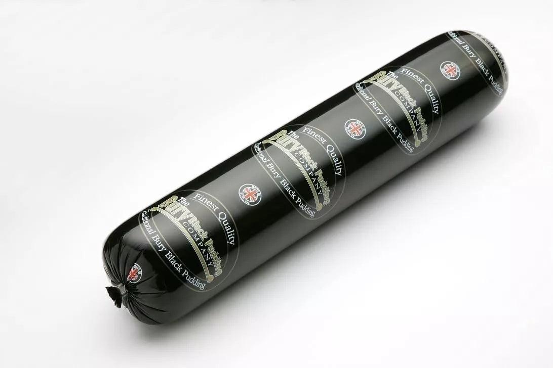 1.36kg Bury Black Pudding Stick, pork, butcher prepared, Bromfields Butchers