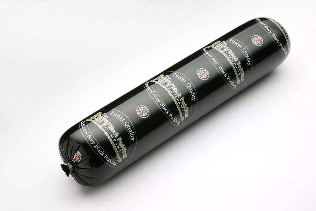 1.36kg Bury Black Pudding Stick, pork, butcher prepared, Bromfields Butchers