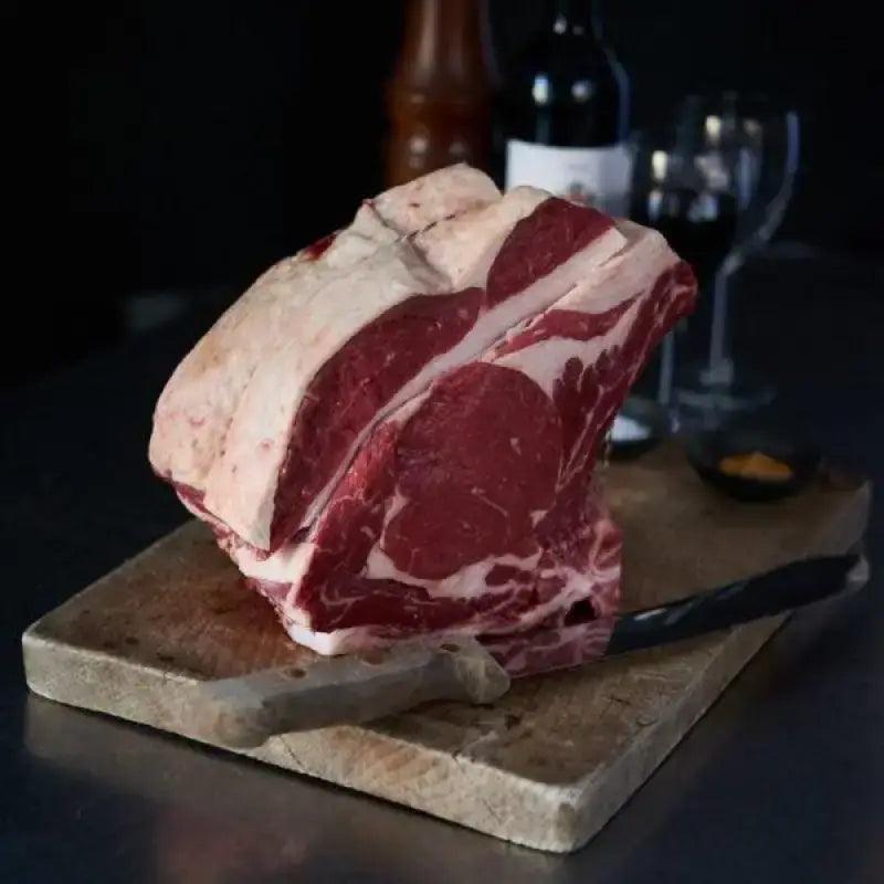 28 Day+ Grass Fed Welsh Rib of Beef, beef, butcher prepared, Bromfields Butchers
