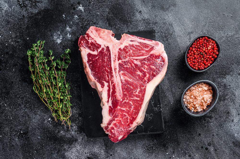 28 day+ Dry-Aged T-Bone Steak - Bromfields Online Butchers UK