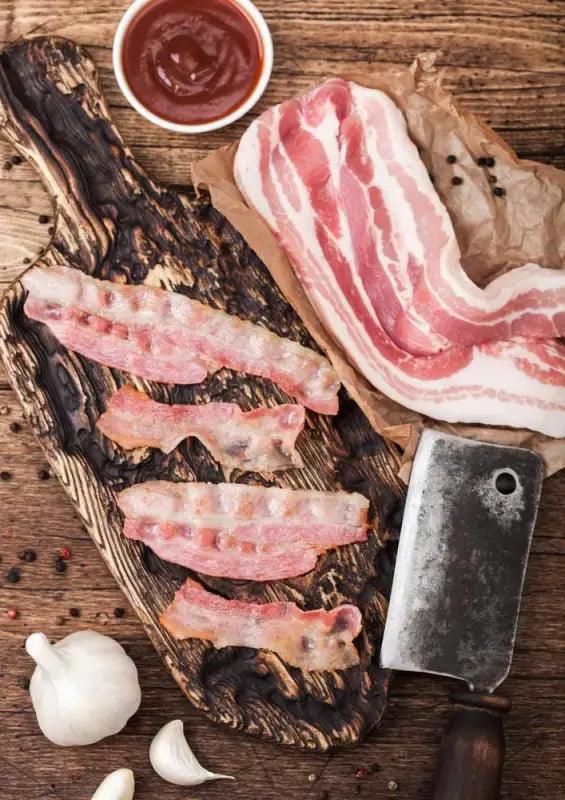 454g Streaky Bacon, bacon, butcher prepared, Bromfields Butchers