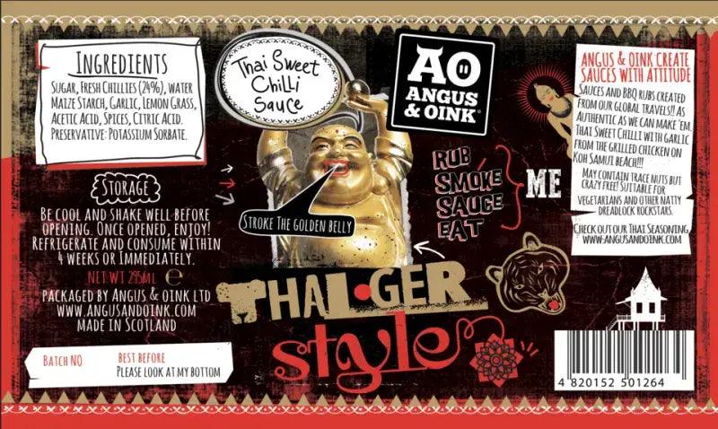 Angus & Oink Thai-Ger Style Sweet Chilli Sauce 300ml - Bromfields Online Butchers UK
