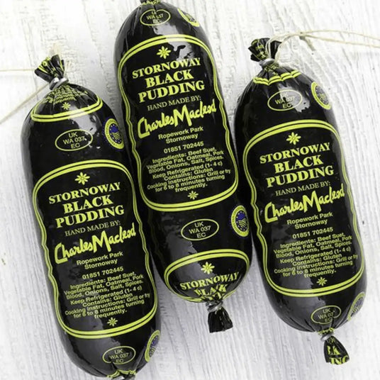 Charles MacLeod Stornoway Black Pudding, puddings, butcher prepared, Bromfields Butchers