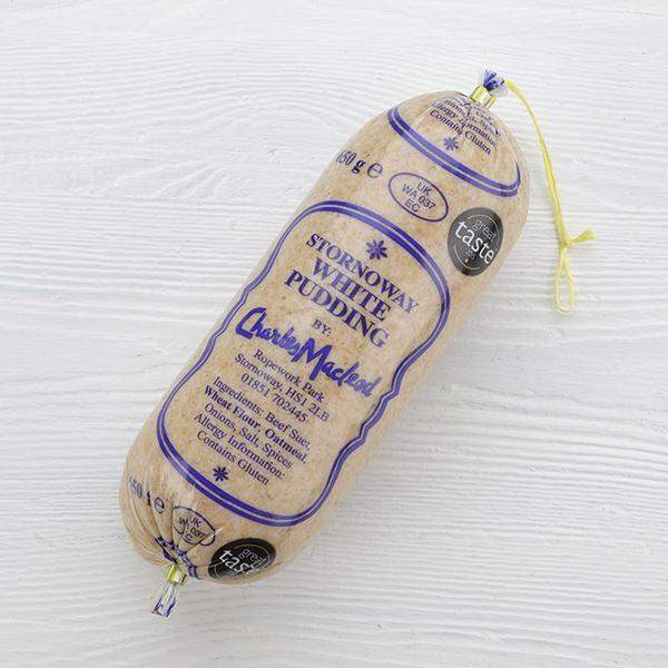 Charles Macleod Stornoway White Pudding, puddings, butcher prepared, Bromfields Butchers