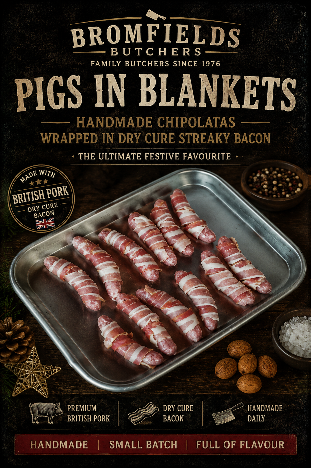 Pigs in Blankets 6's - Bromfields Online Butchers UK