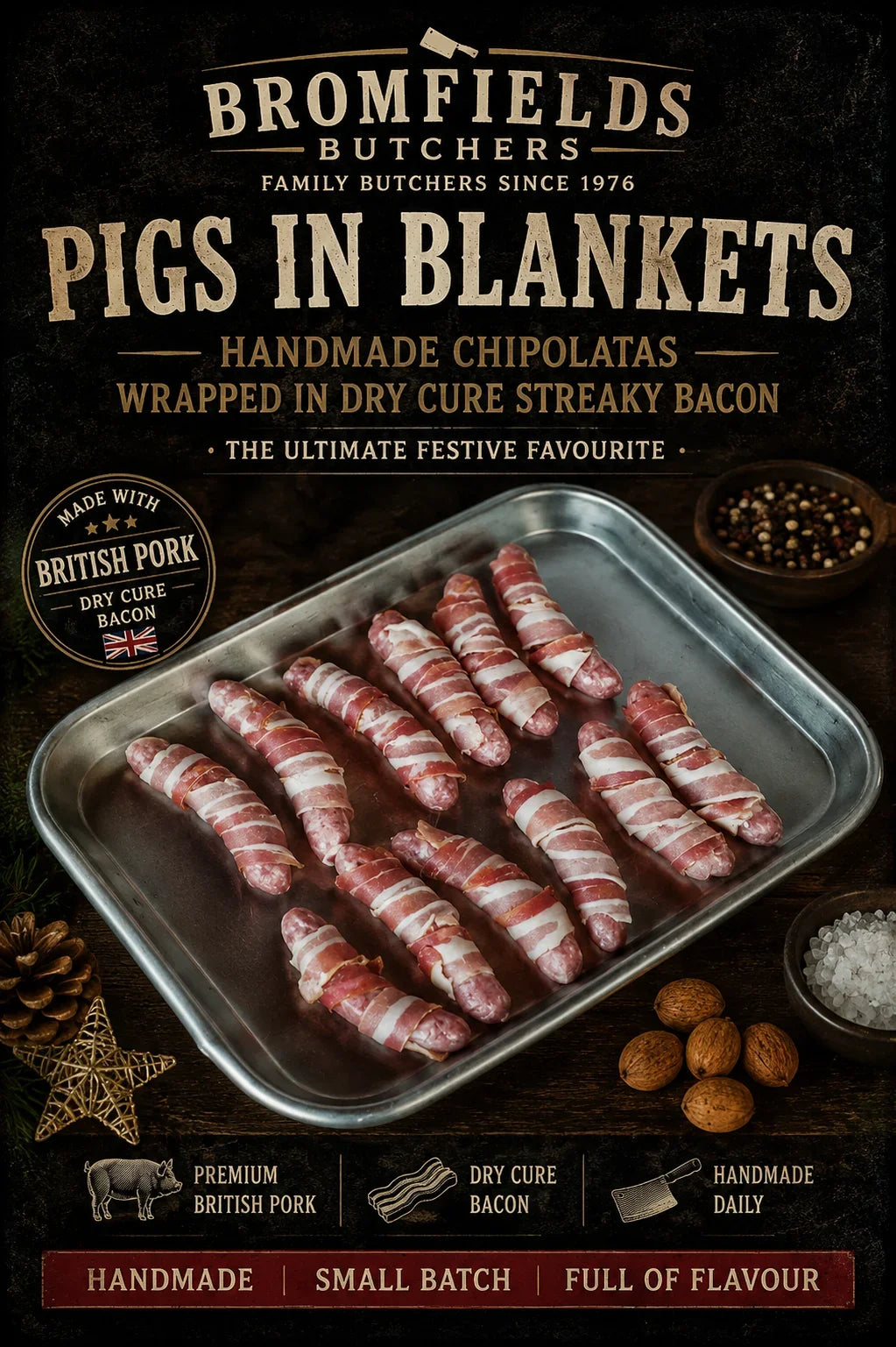 Pigs in Blankets 6's - Bromfields Online Butchers UK