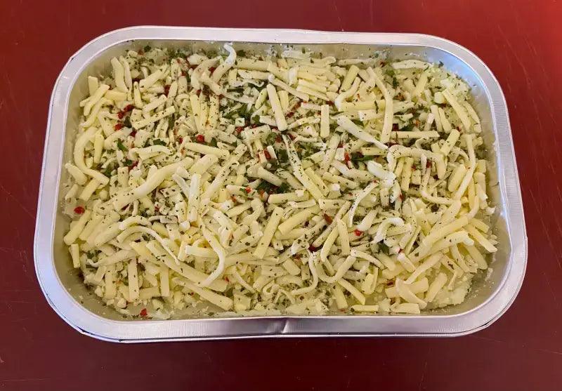 Creamy Cheese & Potatoe Pie 500g, ready meals, butcher prepared, Bromfields Butchers