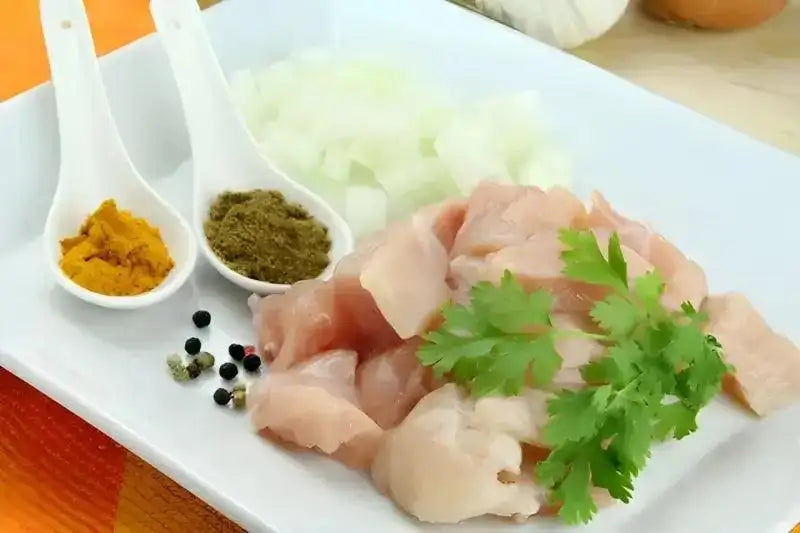 Diced Chicken Breasts, poultry, butcher prepared, Bromfields Butchers
