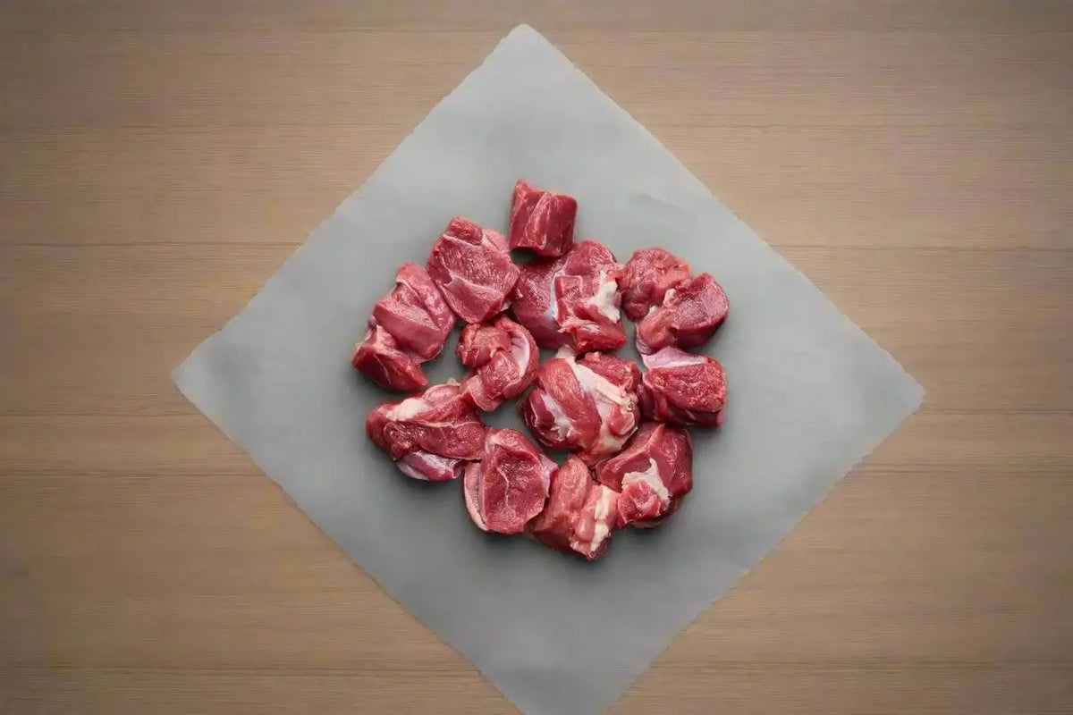 Diced Welsh Lamb, lamb, butcher prepared, Bromfields Butchers