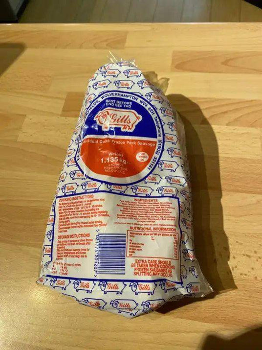 Gills Individual Quick Frozen Sausages 8's (Click & Collect Only), frozen, butcher prepared, Bromfields Butchers