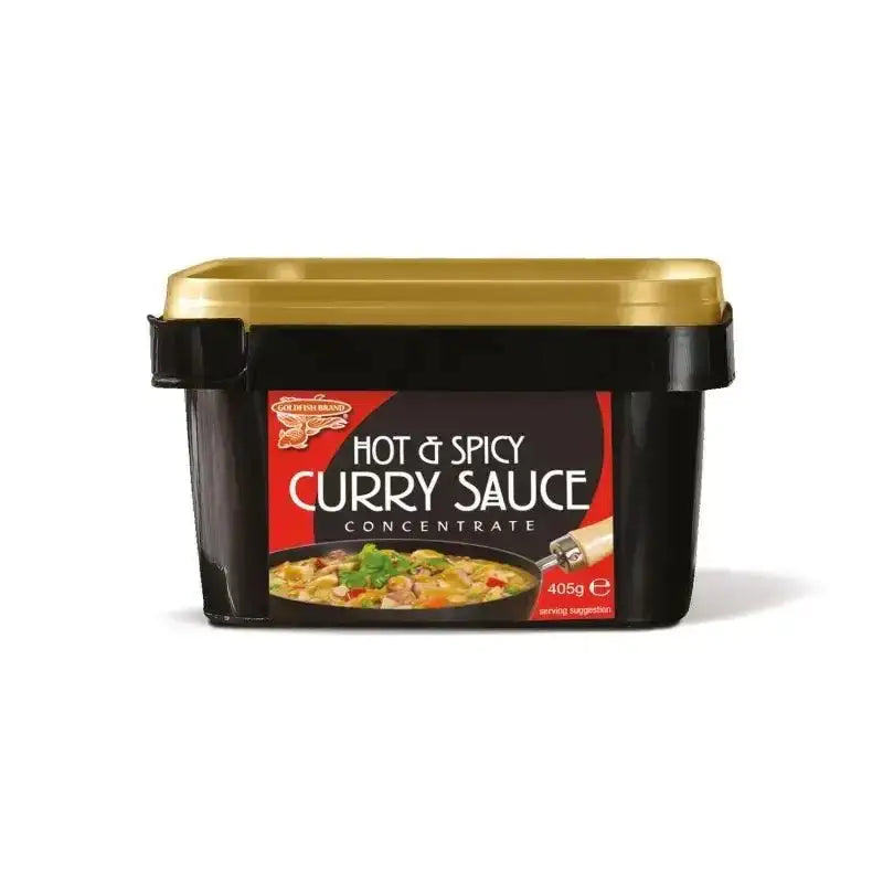 Goldfish Hot & Spicy Curry Sauce Concentrate 405g, deli, butcher prepared, Bromfields Butchers