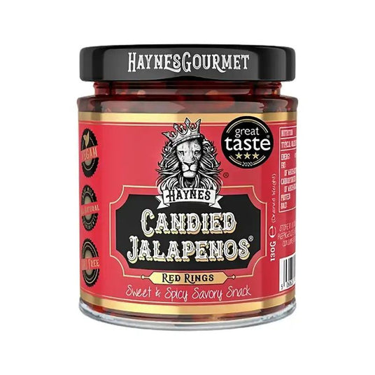 Haynes Gourmet Red Candied Jalapenos 130g - Bromfields Online Butchers UK