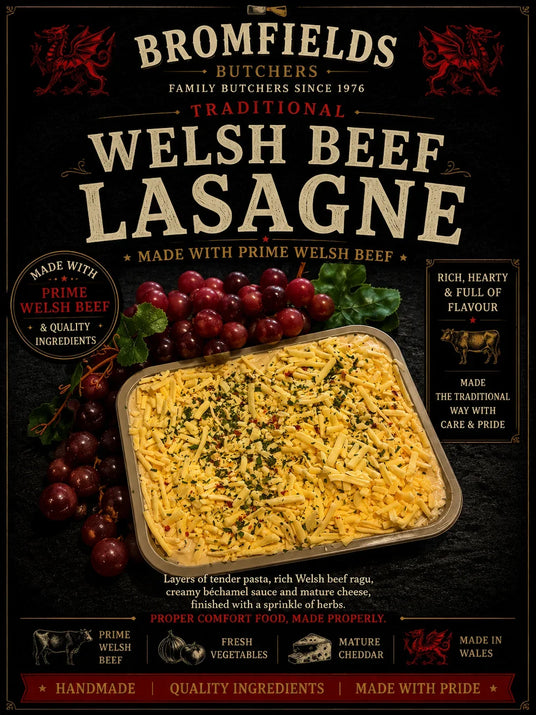 Homemade Welsh Beef Lasagne - Bromfields Online Butchers UK