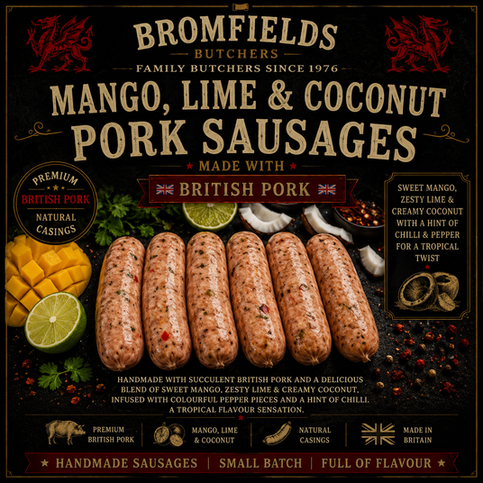 Mango, Lime & Coconut Pork Sausage 6’s