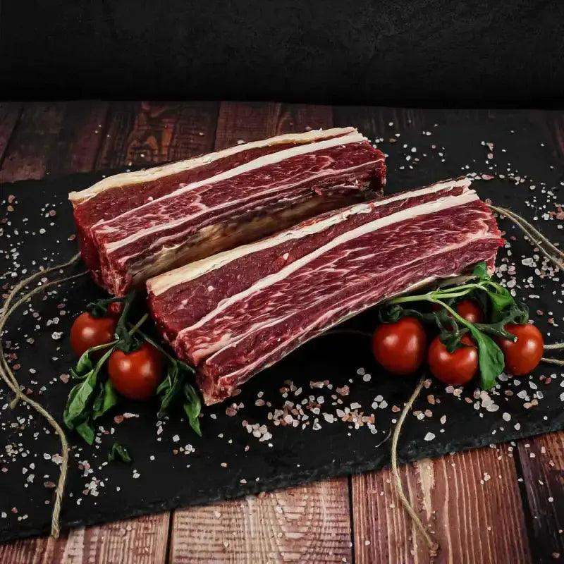 Jacob's Ladder / Short Ribs, beef, butcher prepared, Bromfields Butchers