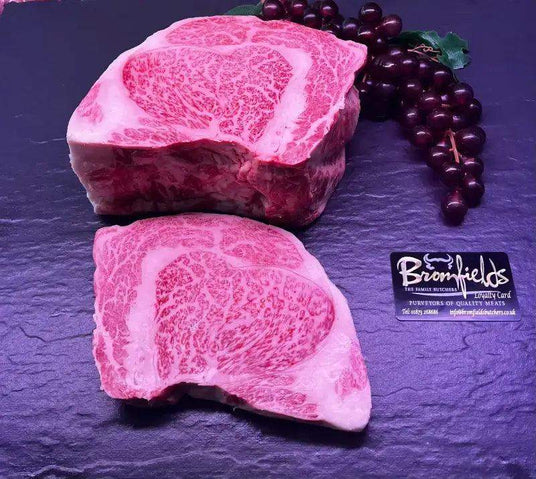 Japanese A5 Wagyu Ribeye Steak, beef, butcher prepared, Bromfields Butchers