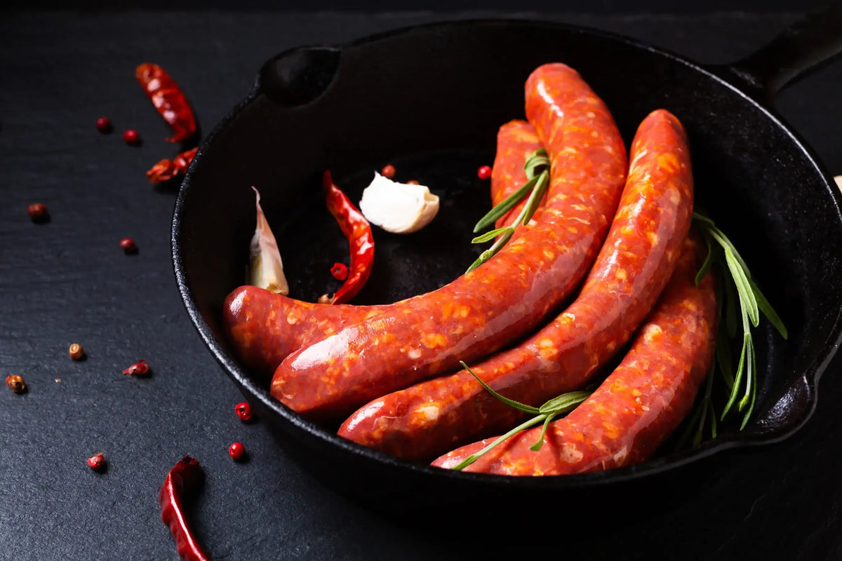 Lamb Merguez, lamb, butcher prepared, Bromfields Butchers