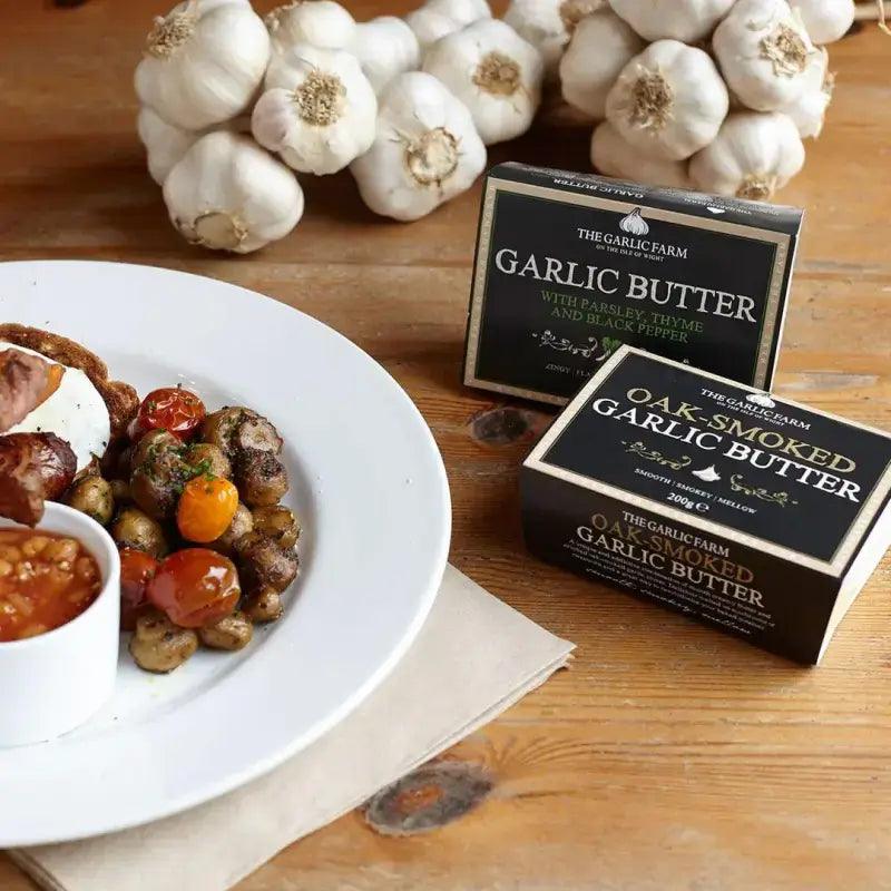 The Garlic Farm Garlic Butter, With parsley Thyme & Black Pepper 200g - Bromfields Online Butchers UK