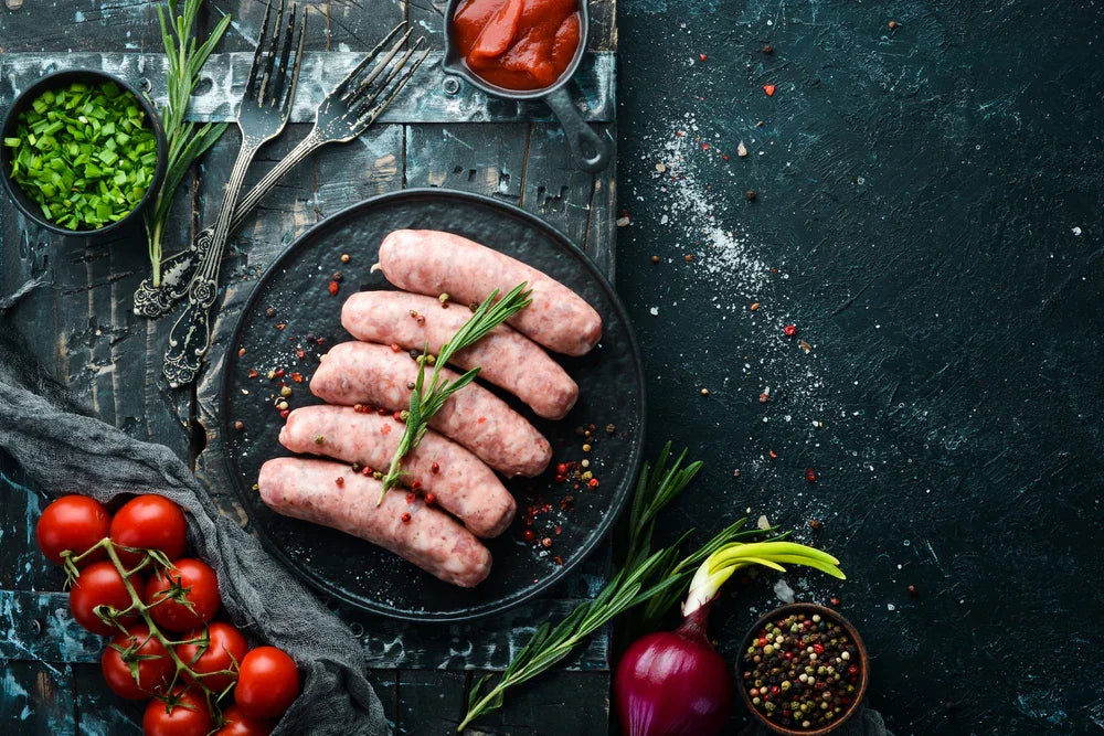 Traditional Thick Pork Sausages 6's, sausages, butcher prepared, Bromfields Butchers
