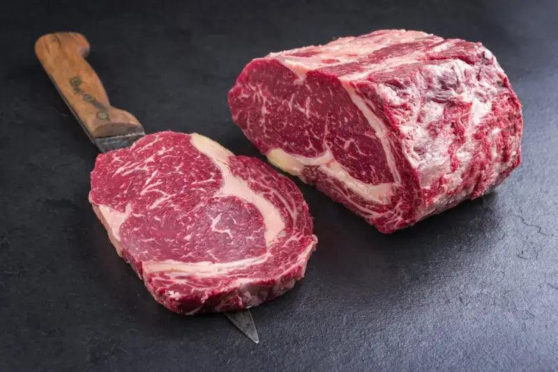 28 Day+ Dry Aged Welsh Rib Eye Steak, beef, butcher prepared, Bromfields Butchers