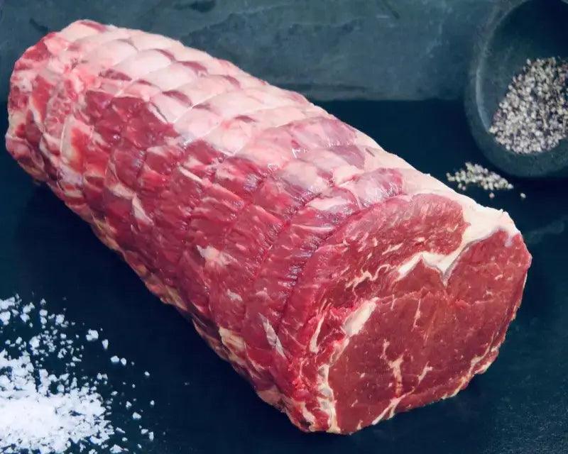 28 Day+ Dry Aged Welsh Rolled Rib-Eye Joint, beef, butcher prepared, Bromfields Butchers