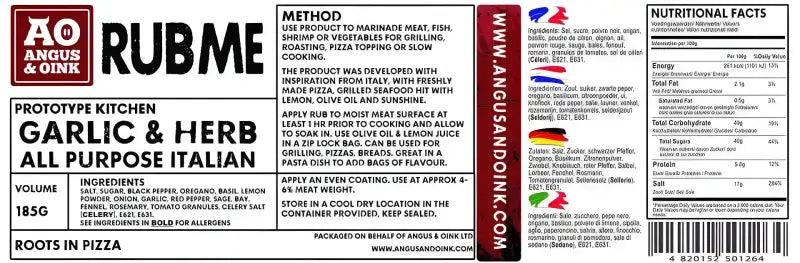Angus & Oink Garlic & Herb Seasoning 185g - Bromfields Online Butchers UK
