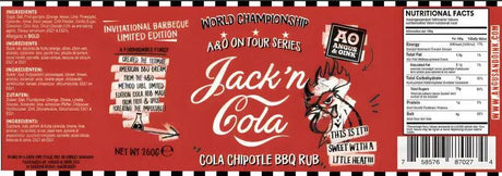 Angus & Oink Jack Daniels World Championship Cola BBQ Rub 200g - Bromfields Online Butchers