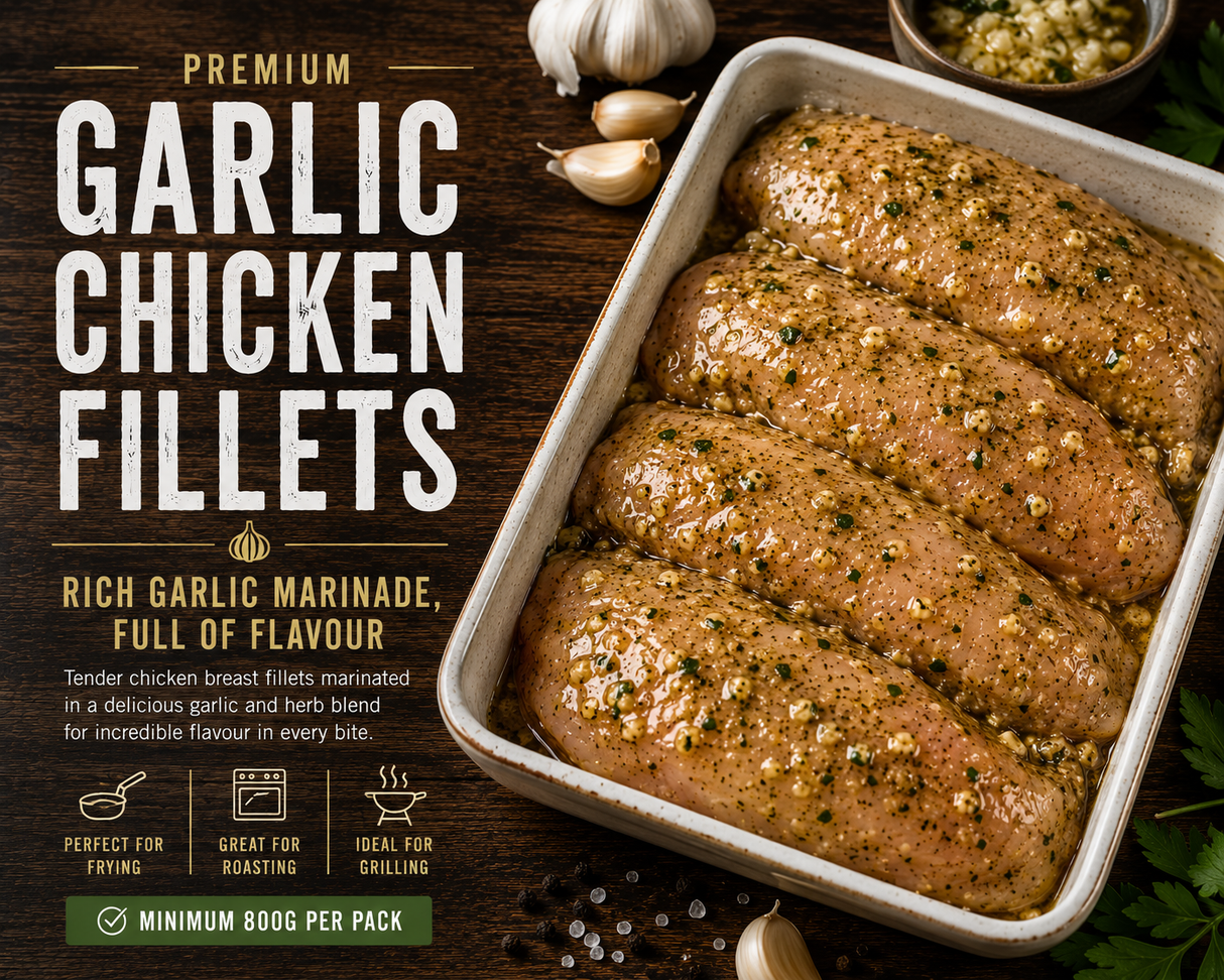 Garlic Chicken Fillets 800g