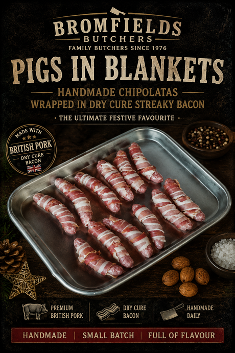 Pigs in Blankets 6's - Bromfields Online Butchers UK