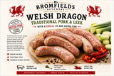 Y Ddraig Goch (The Welsh Dragon) Pork Sausage 6's - Bromfields Online Butchers UK