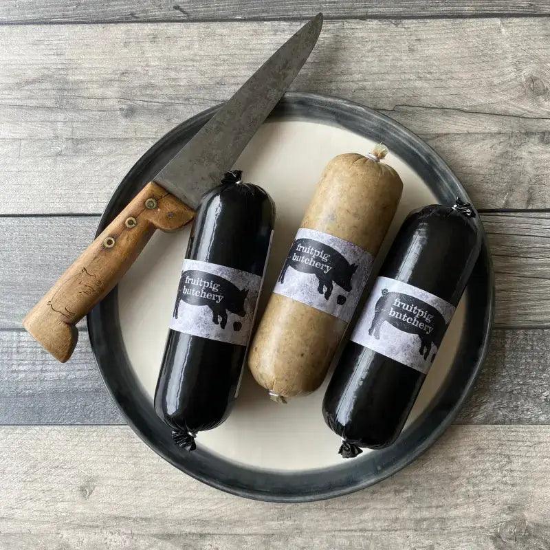 Fruit Pig White Pudding (Hogs Pudding) - Bromfields Online Butchers UK