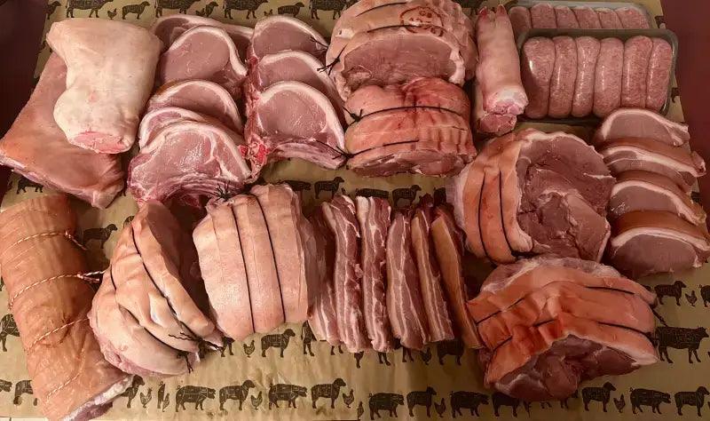 Half Free Range Pig Box, pork, butcher prepared, Bromfields Butchers