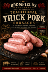 Traditional Thick Pork Sausages 6's