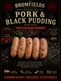 Pork & Black Pudding Sausages 6's - Bromfields Online Butchers UK