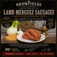 Bromfields Butchers Lamb Merguez Sausages made with premium Welsh lamb and authentic North African spices including chilli, garlic, fennel, cumin and cracked black pepper.