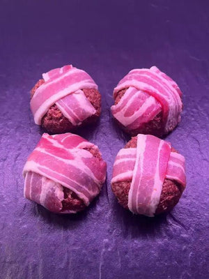 Pork Faggots Wrapped in Streaky Bacon