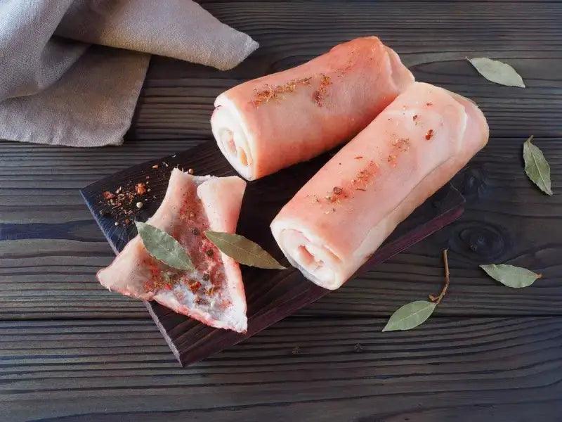 Pork Rind 1kg, pork, butcher prepared, Bromfields Butchers