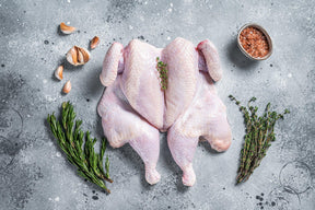 Spatchcock Chicken, poultry, butcher prepared, Bromfields Butchers