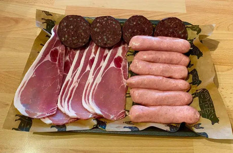 Breakfast Pack with Black Pudding, Sausages, and Bacon - Bromfields Butchers