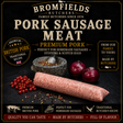 Bromfields Butchers Pork Sausage Meat made with premium British pork using a traditional butcher’s recipe, perfect for homemade sausages, stuffing, Scotch eggs and sausage rolls.