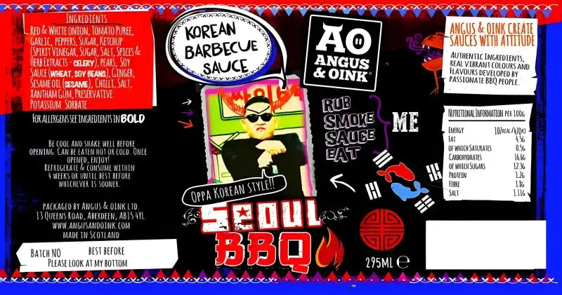 Angus & Oink Seoul BBQ Korean Sauce 300g - Rubs Sauces