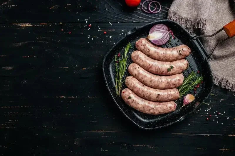 Toulouse Pork Sausages 6's, sausages, butcher prepared, Bromfields Butchers