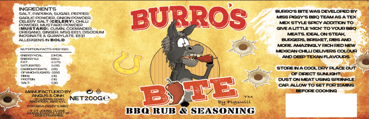 BURRO'S BITE BBQ RUB 200G - Bromfields-Butchers 