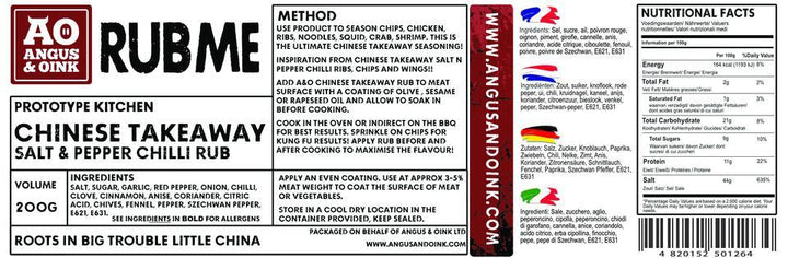 CHINESE TAKEAWAY SALT & PEPPER RUB 200G - Bromfields-Butchers 