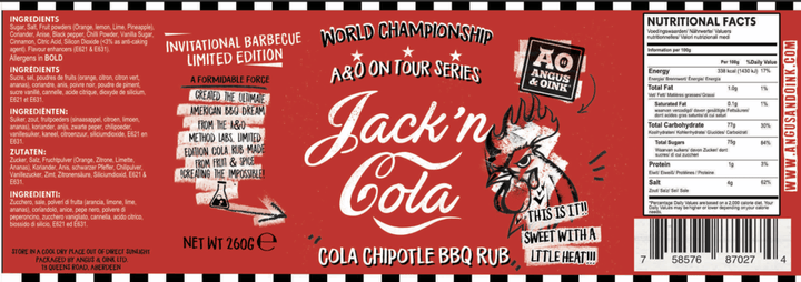 JACK & COLA BBQ RUB 200G - Bromfields-Butchers 